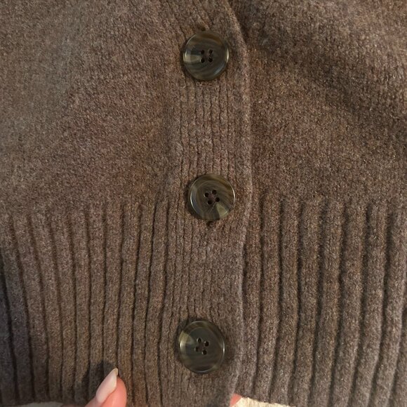 Gap Brown Cashsoft Cropped Cardigan (S Petite) - never worn - Picture 3 of 5